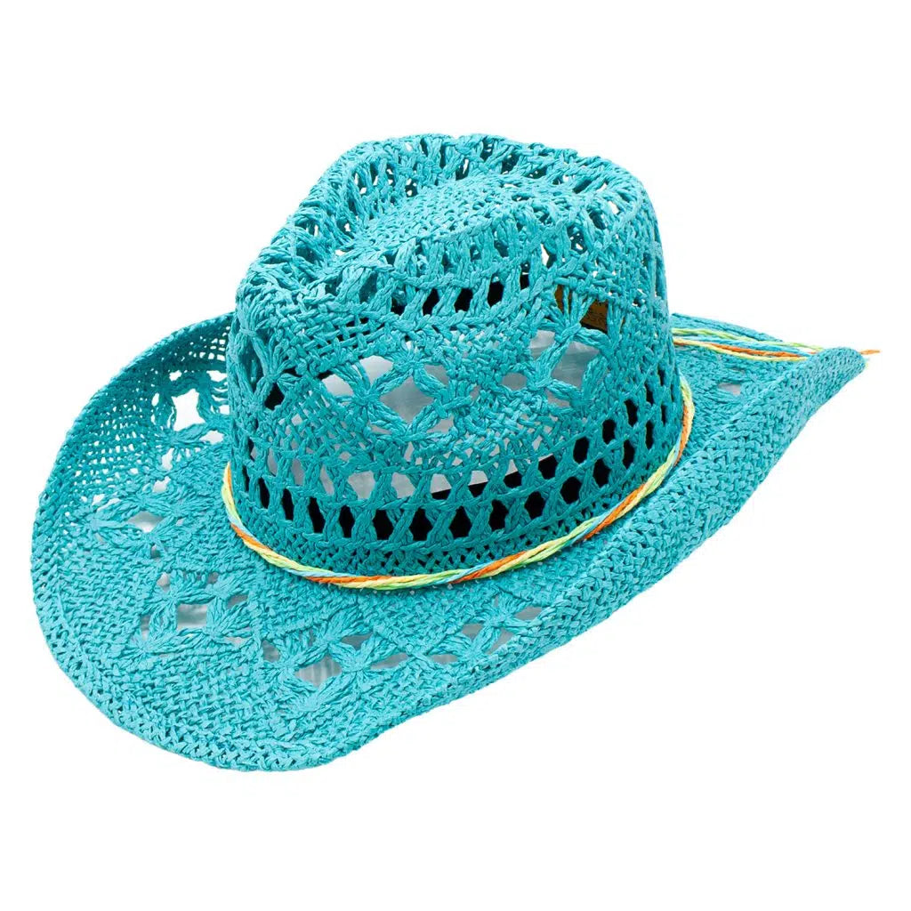 Ariel Turquoise Cowboy Hat by Peter Grimm - Bourbon Cowgirl
