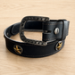 Phoebe Leather Belt with Star Conchos in Black - Bourbon Cowgirl Exclusive