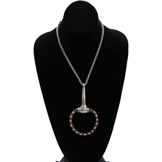 Studded Brown Pony Bit Bit Necklace by V2 Designs