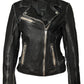 Sofia RF Leather Jacket, Black