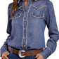 Piped Denim Shirt by Stetson