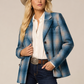 Wool Plaid Western Blazer in Blue by Stetson