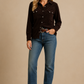 Stetson Women's Chocolate Brown Corduroy Shirt