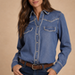 Piped Denim Shirt by Stetson
