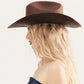 Carter Cowboy Straw in Dark Brown Hat by Gigi Pip | Bourbon Cowgirl