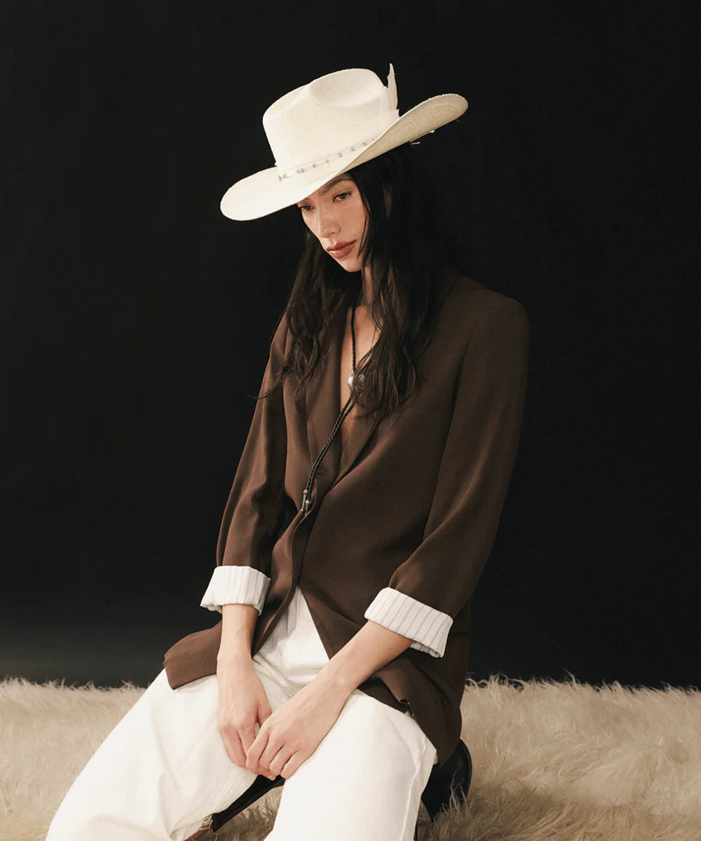 Carter Cowboy Straw in Natural Hat by Gigi Pip | Bourbon Cowgirl