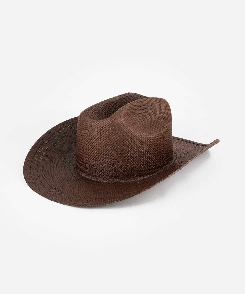 Carter Cowboy Straw in Dark Brown Hat by Gigi Pip | Bourbon Cowgirl
