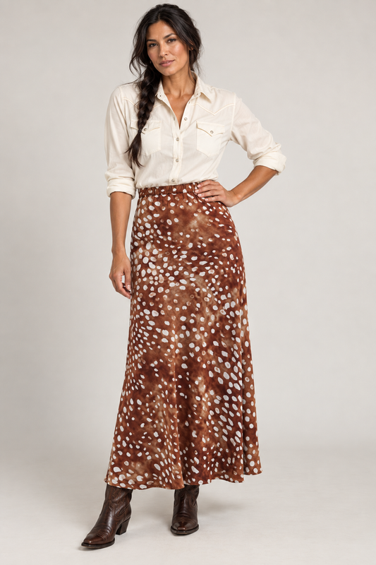 Suki Skirt in Dappled Doe by Hunter Bell