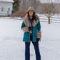 Arna Jacket Coat in Teal by Tasha Polizzi