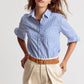The Boyfriend Shirt by Rochelle Behrens - Blue & White Stripe