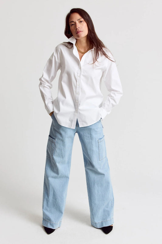 The Boyfriend Shirt by Rochelle Behrens -  White