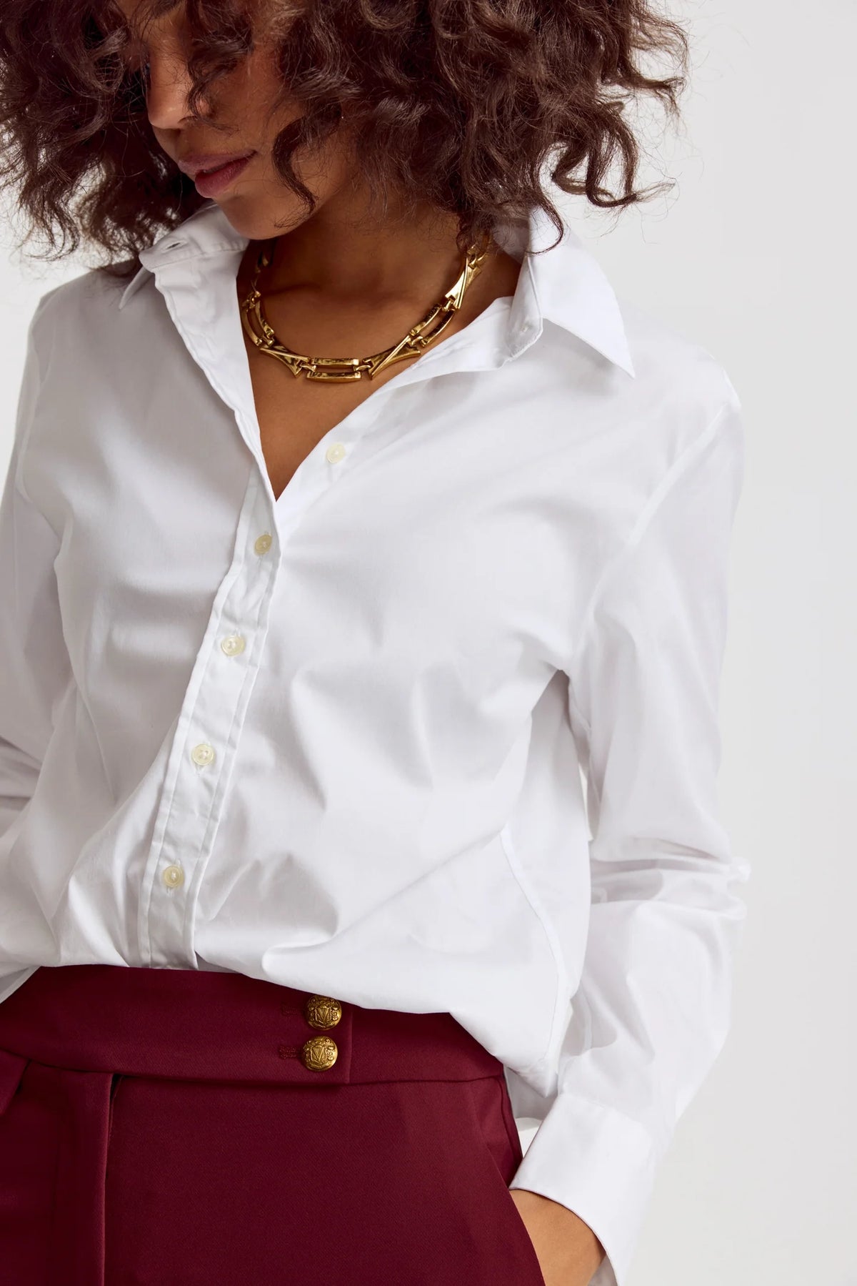 The Boyfriend Shirt by Rochelle Behrens -  White