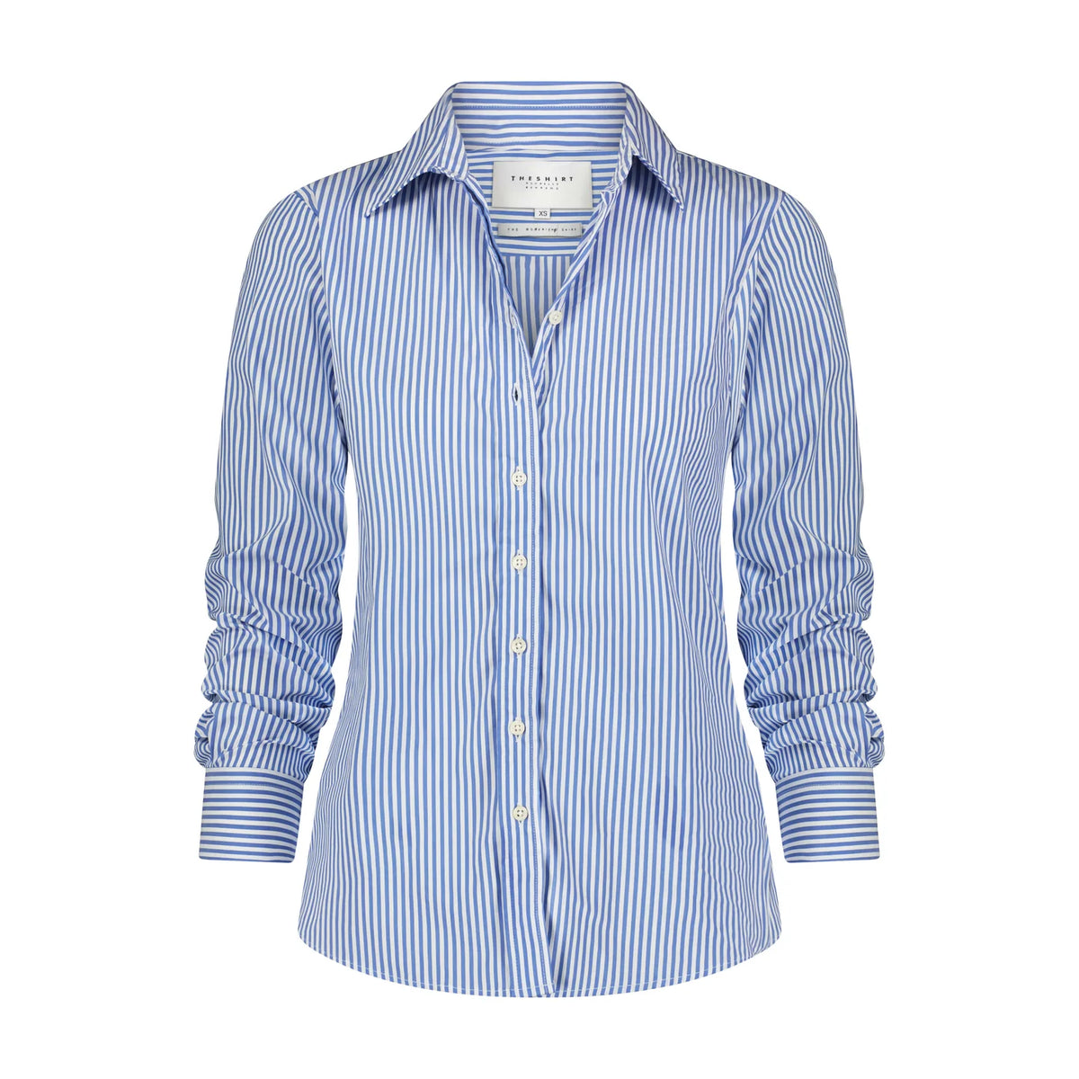 The Boyfriend Shirt by Rochelle Behrens - Blue & White Stripe