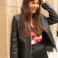 Tjara CF Leather Jacket, Black