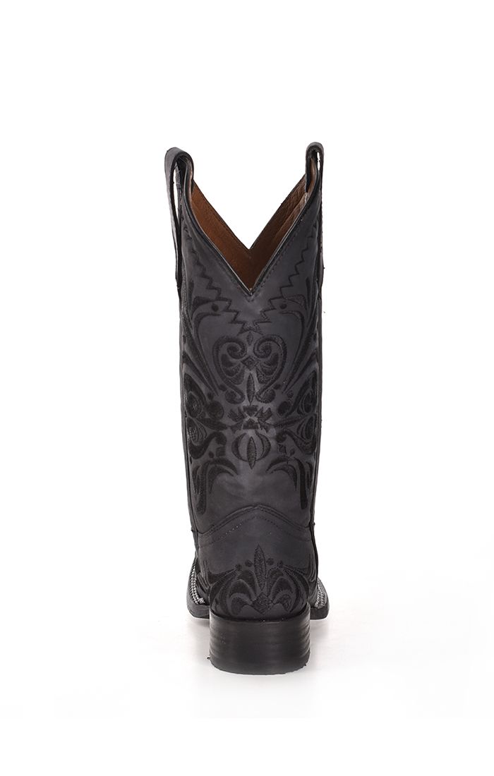 Black Embroidery Inlay Western Boot - Corral Boots