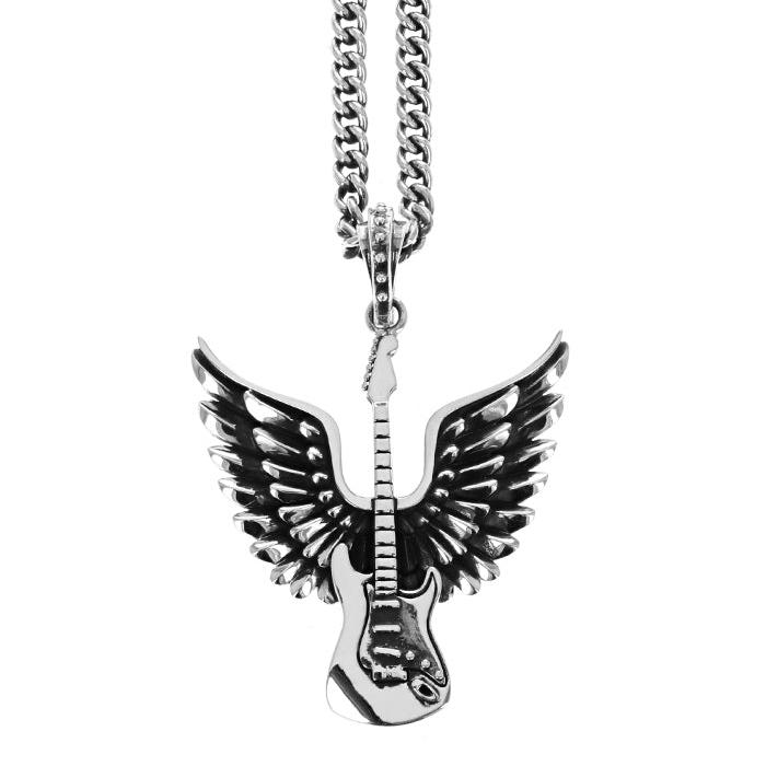 Winged Guitar Pendant by King Baby