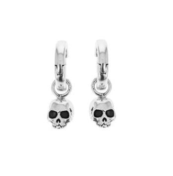 Skull Earrings With Hinged Back by King Baby