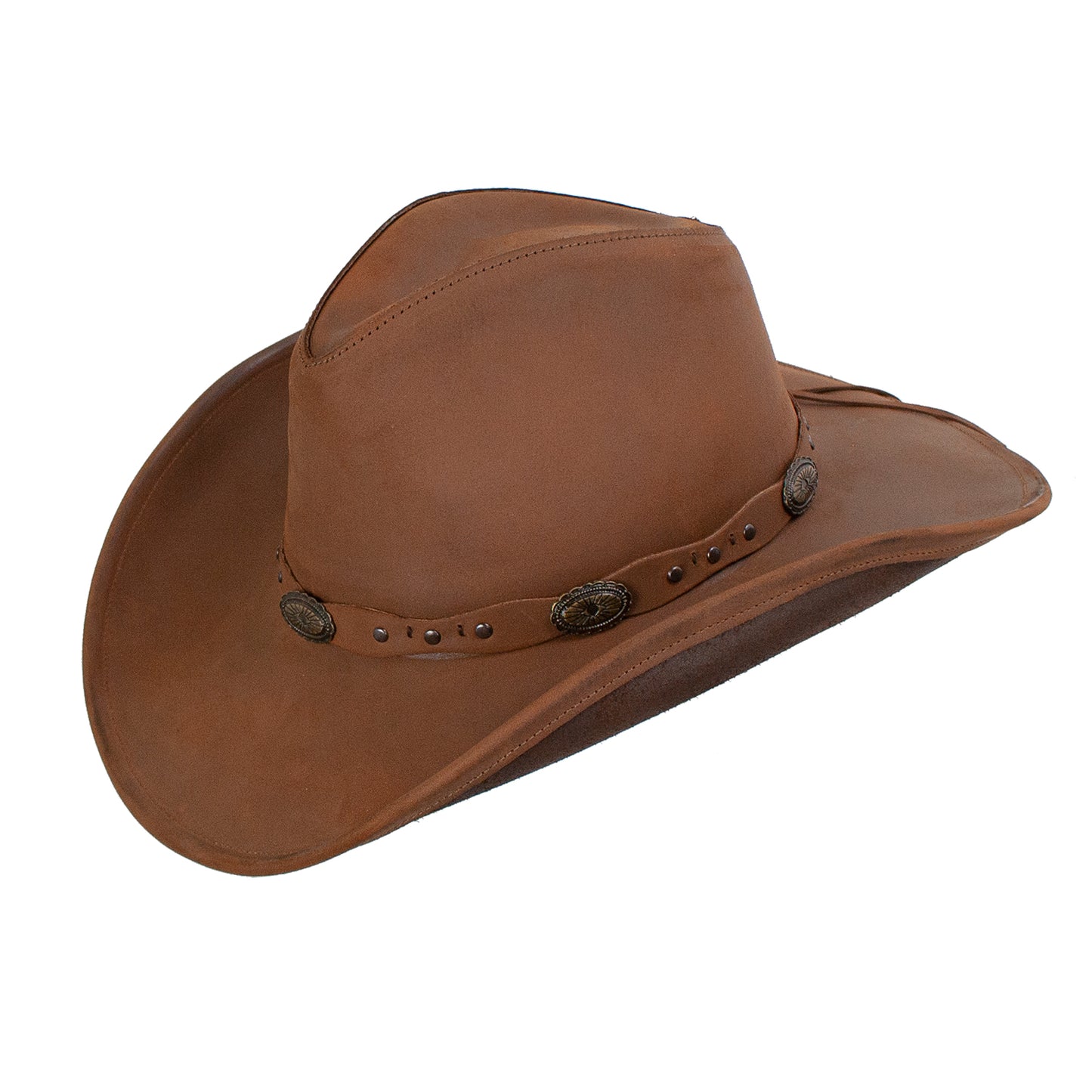 Bartlett Brown Leather Cowboy Hat by Peter Grimm - Bourbon Cowgirl