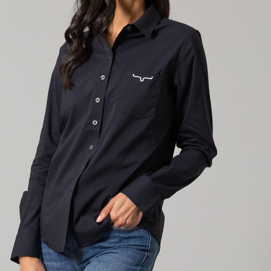 Woman in black button-down shirt, unnamed-237