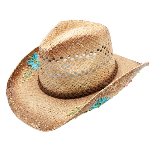 Emma Teastained Crushable Cowboy Hat- Bourbon Cowgirl