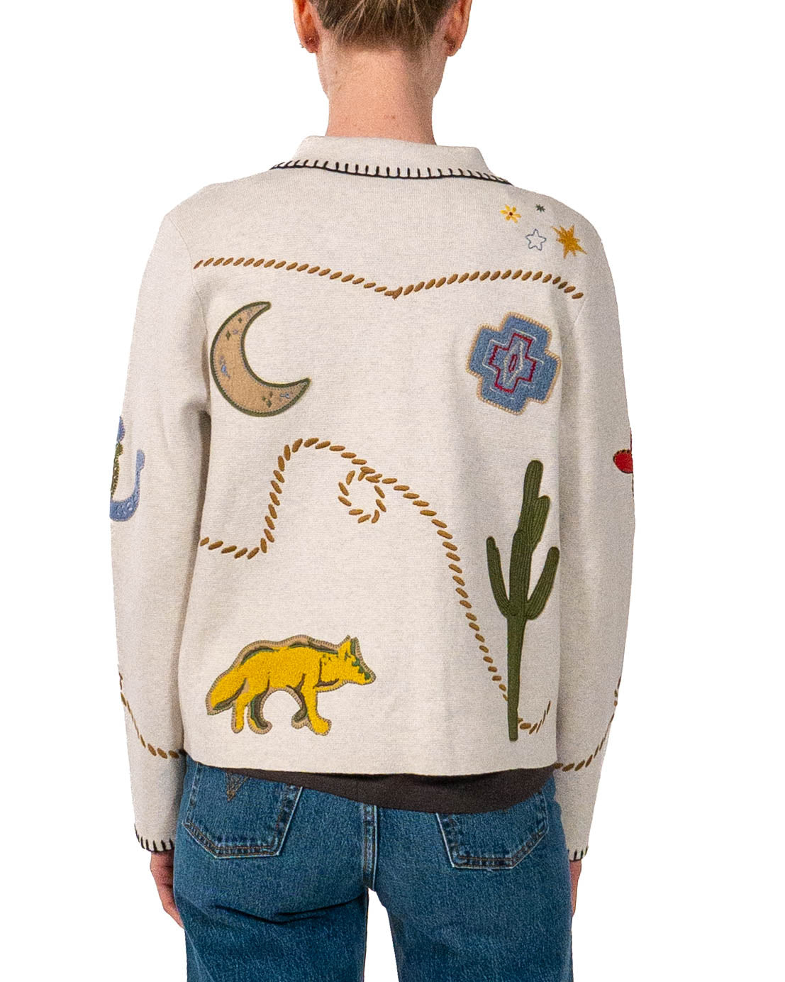 Souvenir Cardigan by Pendleton in Oatmeal Multi