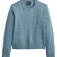 Shetland Collection Relaxed Crew Sweater by Pendleton in Seaglass Blue Heather