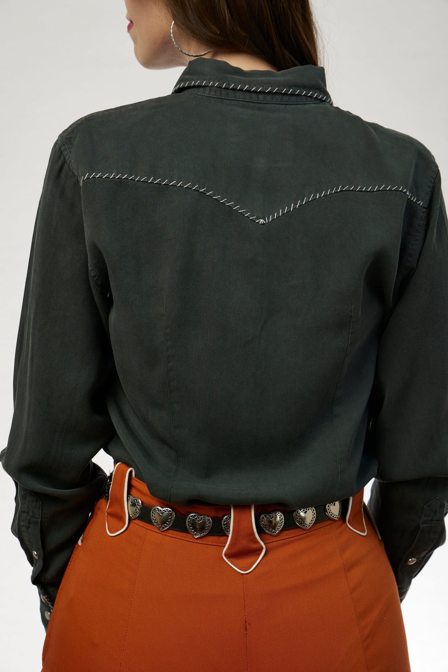 H Bar C Brooklyn Women's Shirt in Charcoal Slate