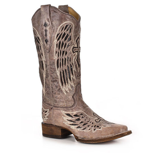 Wings and Cross Western Boot - Corral Boots at Bourbon Cowgirl