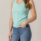 Willa Sleeveless Tank Top Shirt in Turquoise by Kimes Ranch
