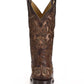 Brown Inlay Studs & Embroidery Western Boot - Corral Boots at Bourbon Cowgirl
