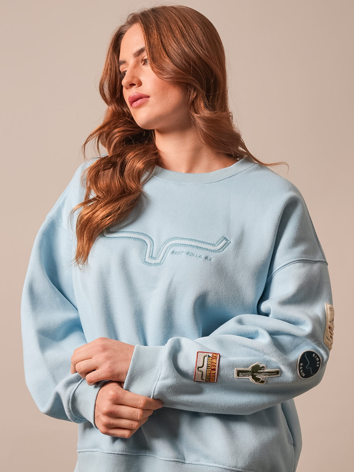 Saguaro Patch Crew Sweatshirt by Kimes Ranch