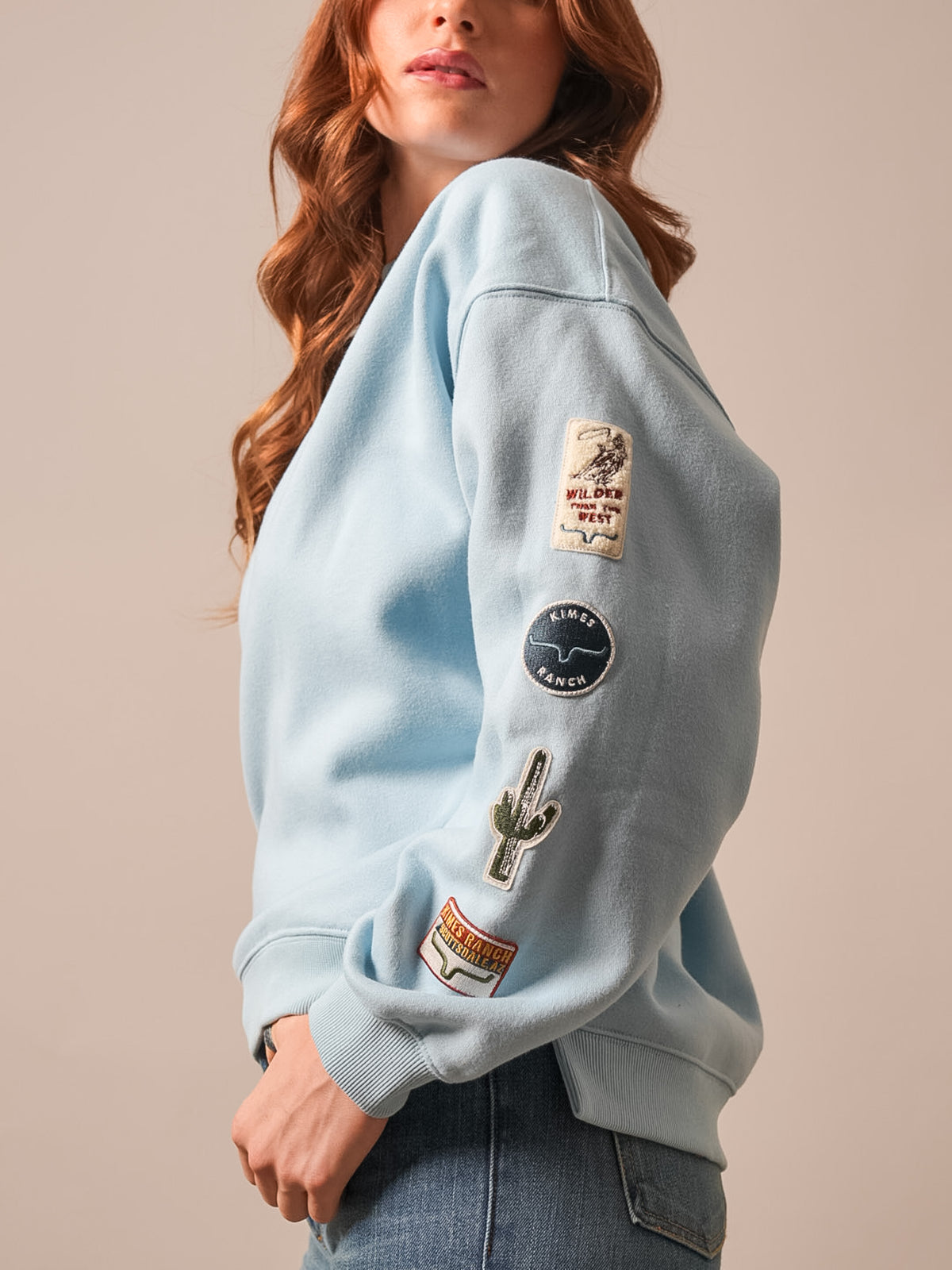Saguaro Patch Crew Sweatshirt by Kimes Ranch