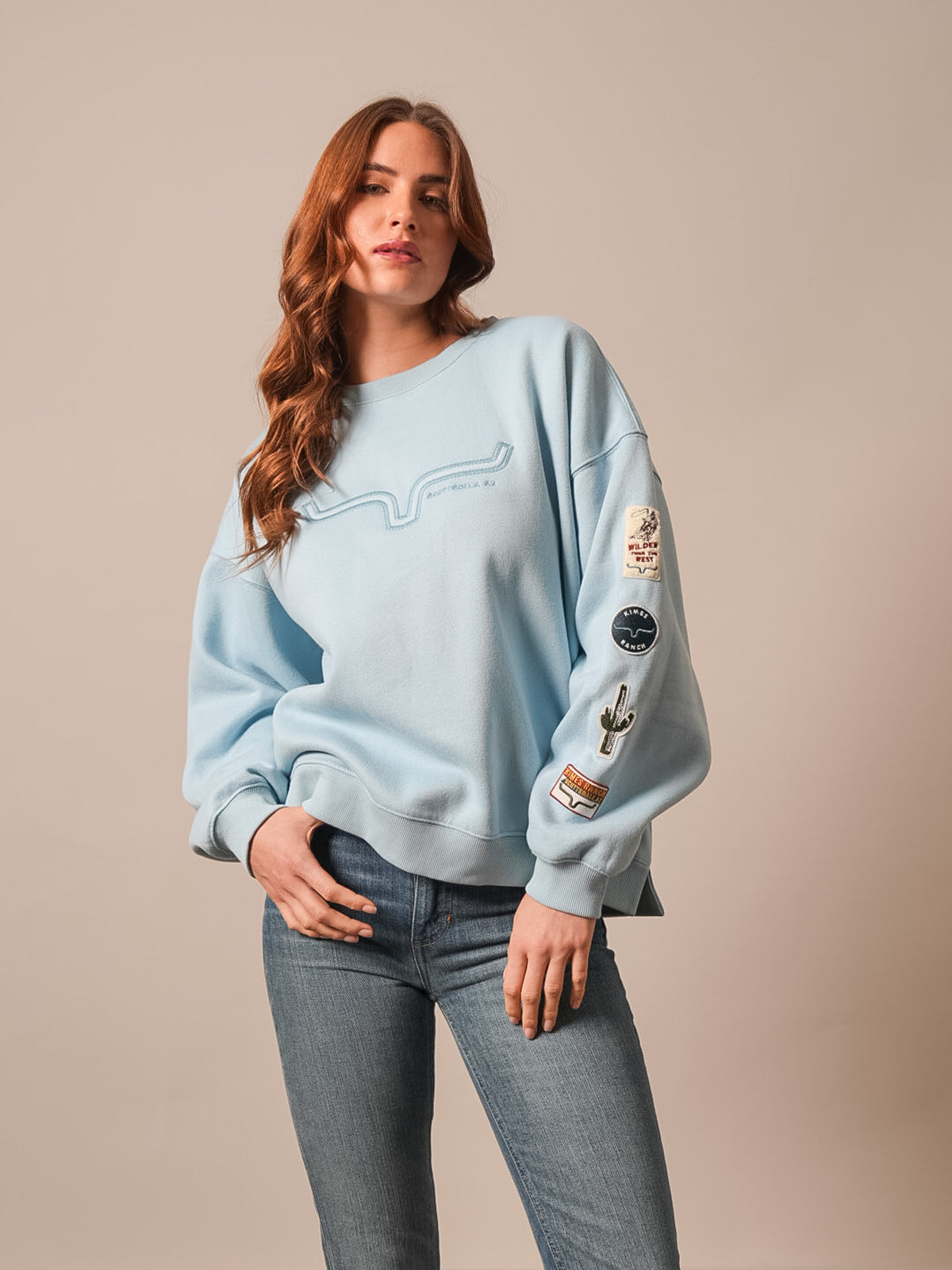 Saguaro Patch Crew Sweatshirt by Kimes Ranch