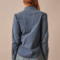 Frankie Snap Front Denim Stripe Shirt by Kimes Ranch