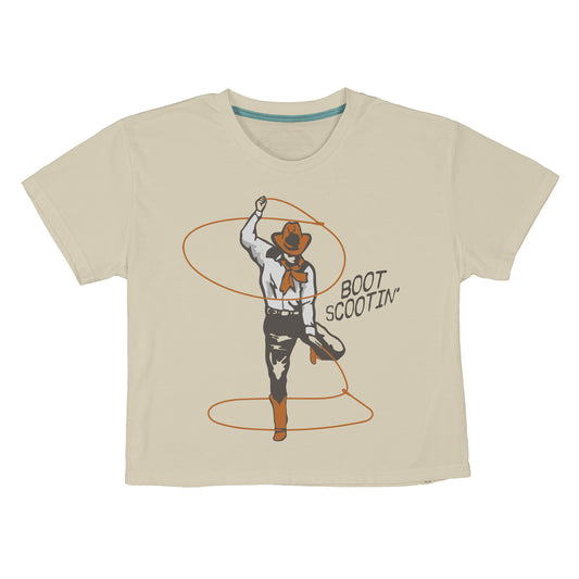 Boot Scootin' Crop Tee Bourbon Cowgirl