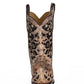 Brown Inlay Studs Crystals & Embroidery Western Boot - Corral Boots at Bourbon Cowgirl
