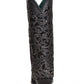 Black Inlay Sequins Studs Embroidery Western Boot - Corral Boots at Bourbon Cowgirl