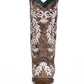 Brown White Embroidery Glow Western Boot - Corral Boots at Bourbon Cowgirl