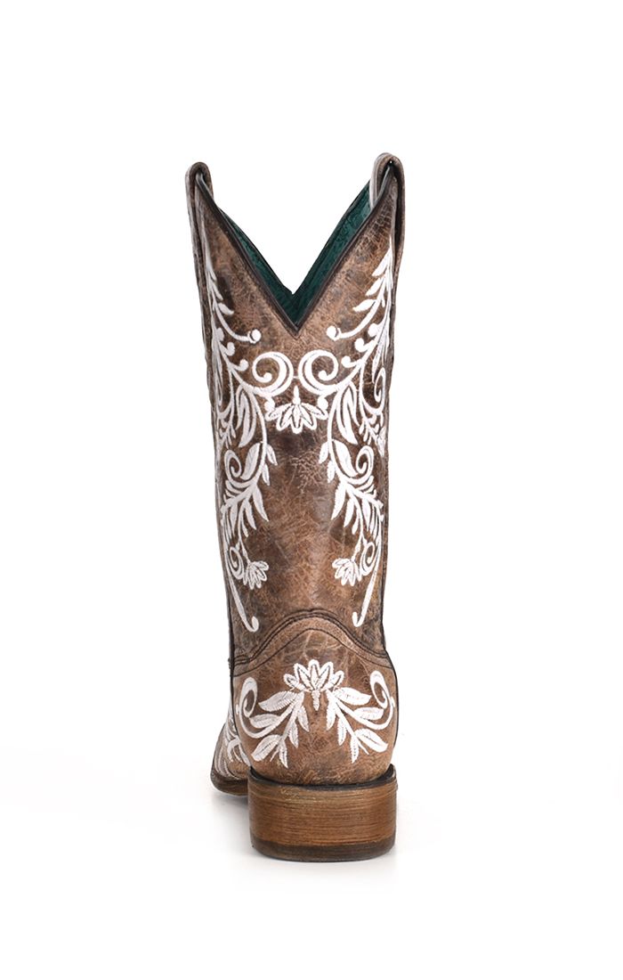 Brown Embroidery Glow in Dark Western Boot - Corral Boots at Bourbon Cowgirl
