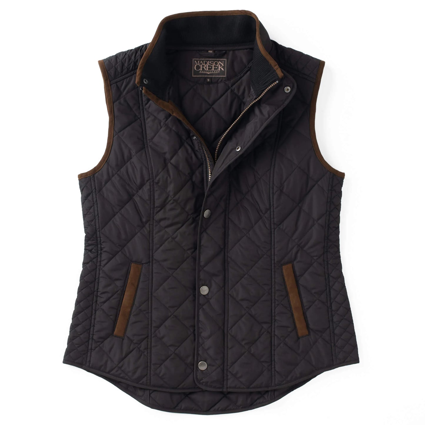 Vista Quilted Nylon Vest by Madison Creek Outfitters in Black