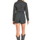 Black Long Sleeve Romper by Panhandle at Bourbon Cowgirl