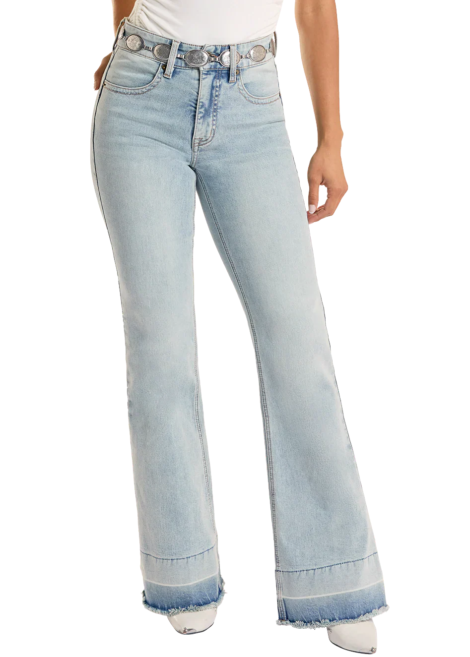 Rock & Roll Denim Women's Released Hem Trouser Jeans