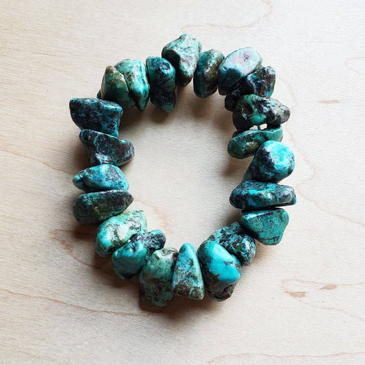 Chunky Genuine Natural Turquoise Bracelet - Western Jewelry