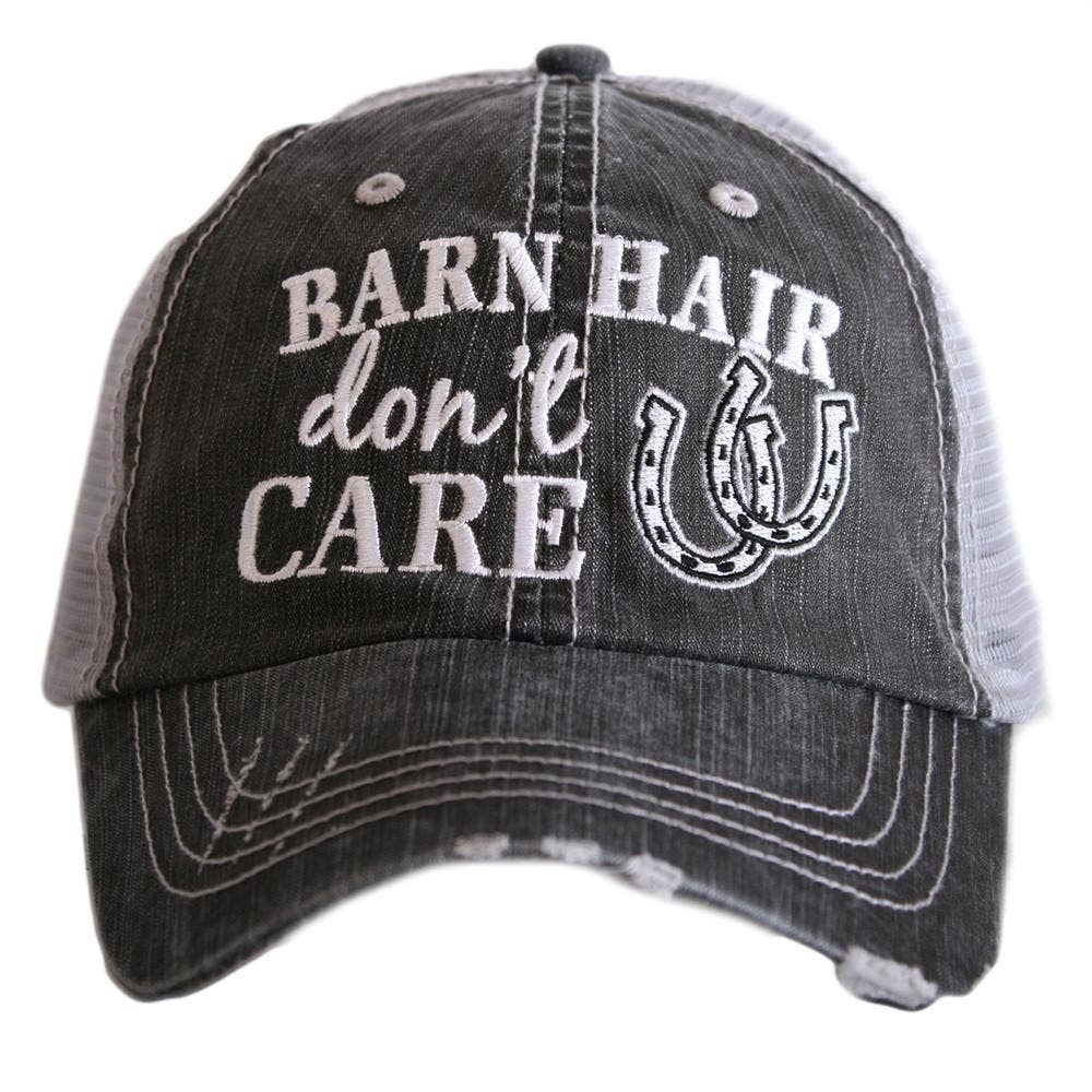 Barn Hair Don't Care Trucker Hat, Horseshoe