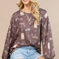 Western Print Long Sleeve Sweatshirt for Cowgirls