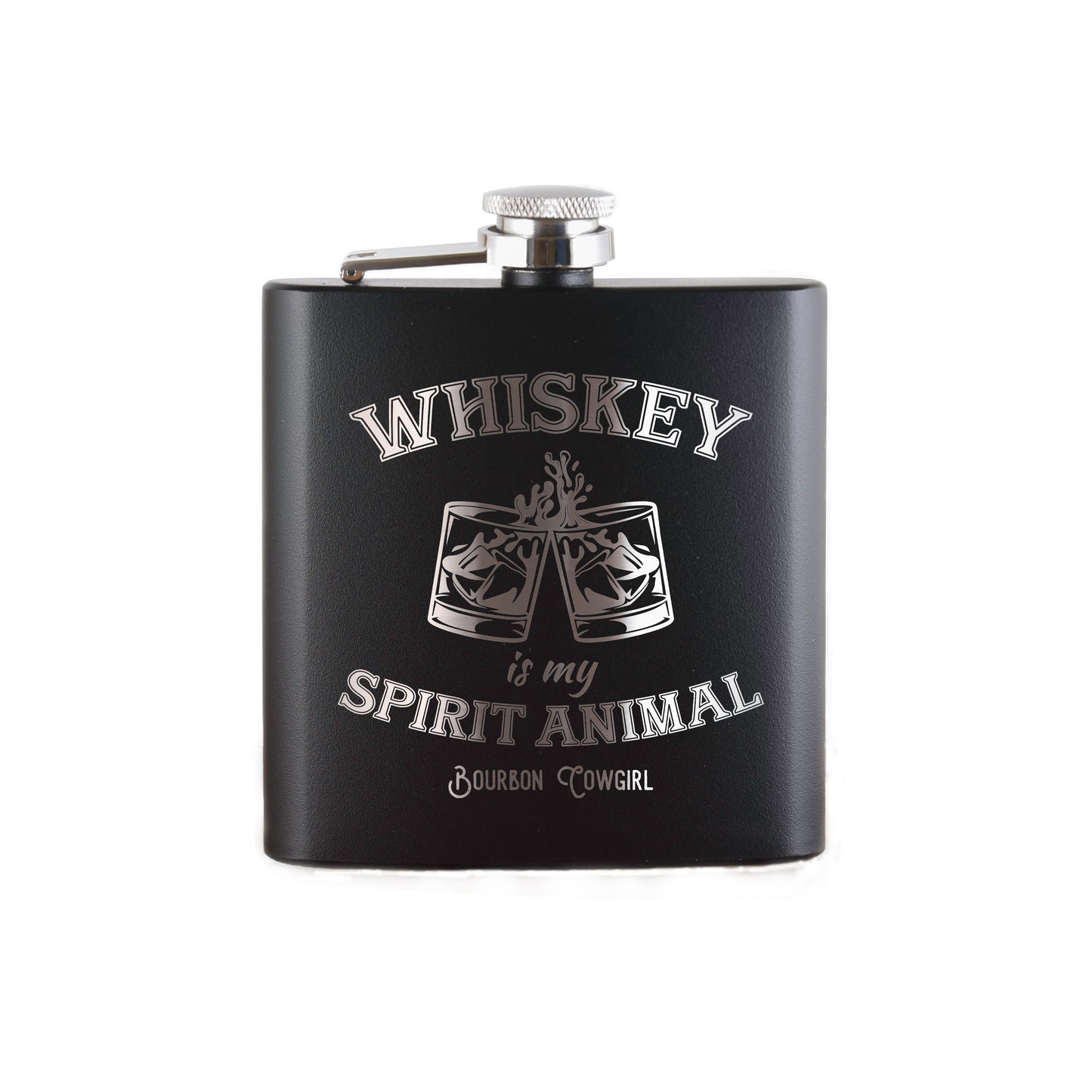 Whiskey is My Spirit Animal Flask Gift - Bourbon Cowgirl