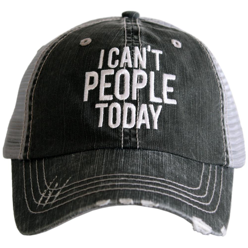 I Can't People Hat in Gray